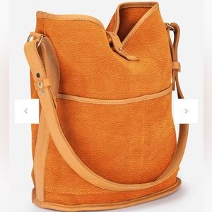 All leather bucket purse from Parker Clay.